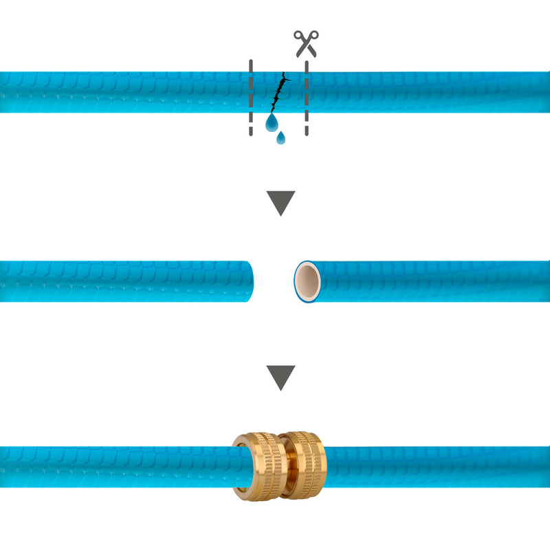 Reparador laton para mangueras 3/4". blister 1 pieza