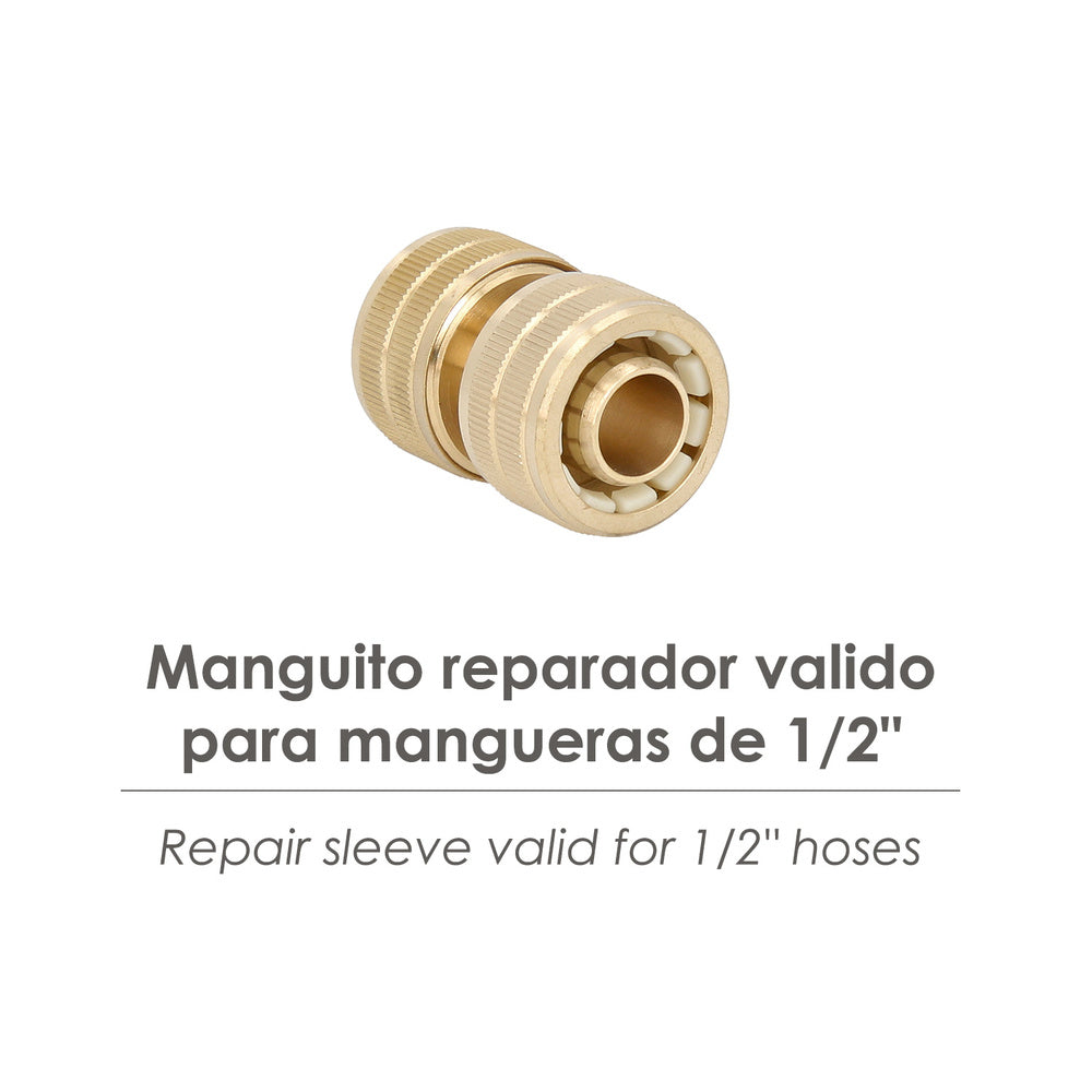 Reparador laton para mangueras 3/4". Blister 1 pieza