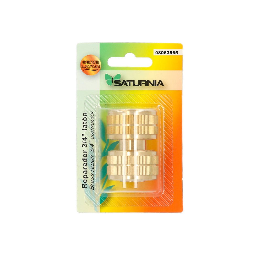 Reparador laton para mangueras 3/4". Blister 1 pieza