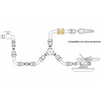 Reparador laton para mangueras 1/2". Blister 1 pieza