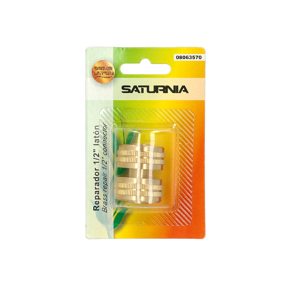 Reparador laton para mangueras 1/2". Blister 1 pieza