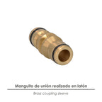 Manguito para union mangueras fabricado en laton