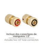 Set riego 4 piezas para mangueras 1/2" fabricado en laton.