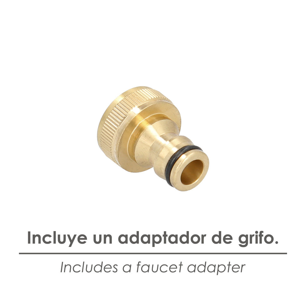Set riego 4 piezas para mangueras 1/2" fabricado en laton.