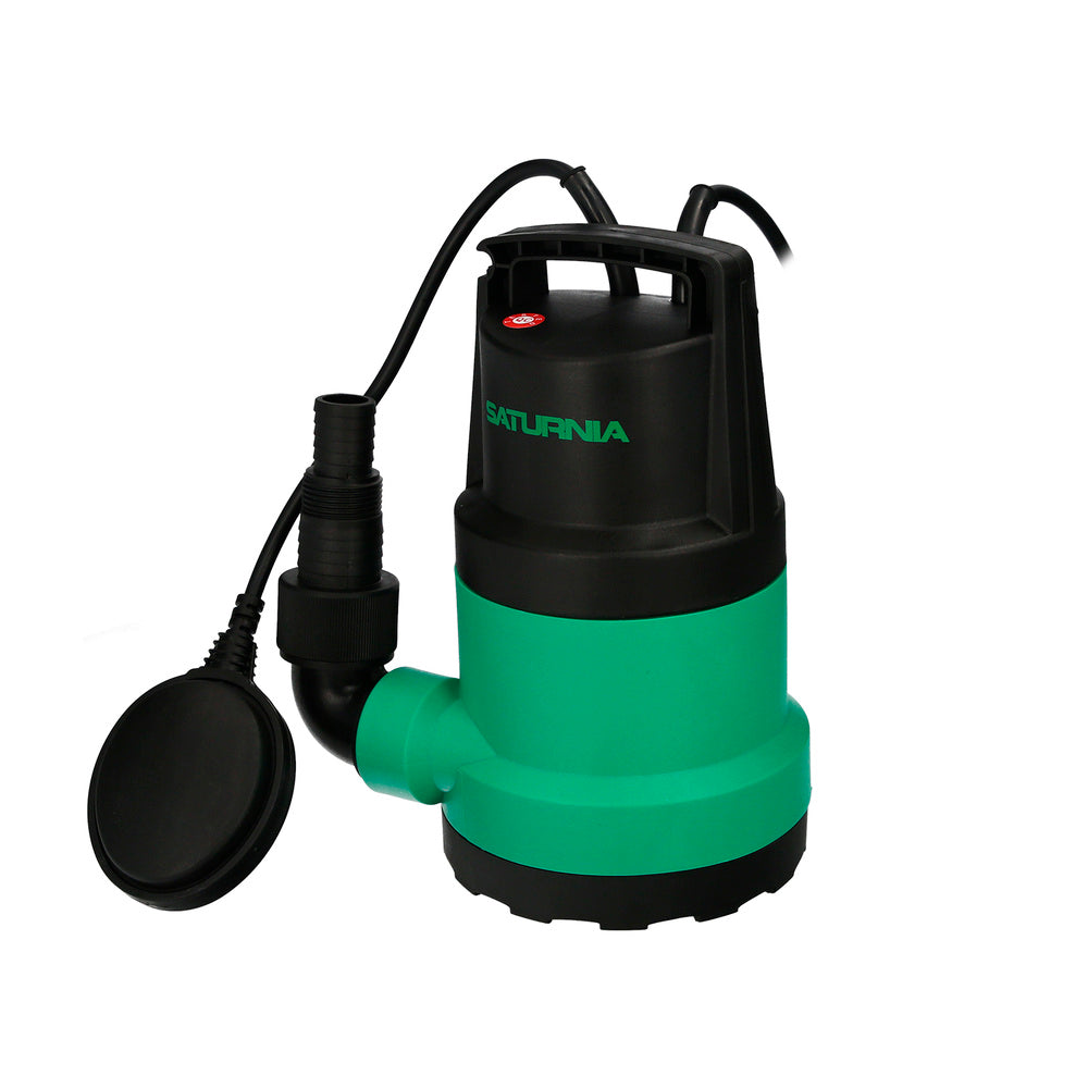 Bomba aguas limpias sumergible 250 watt. 5.500 lts/hora, profundidad 5 m, elevación 4,5 m. Partículas max. Ø 2-3 mm