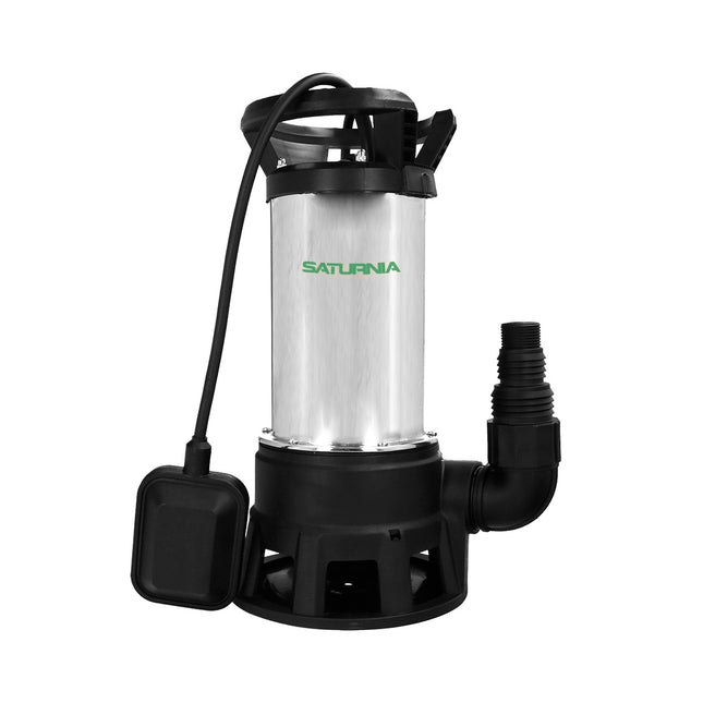 Bomba aguas sucias sumergible inoxidable 1.300 w. 25.000 lts/hora, profundidad 7 mts, elevación 11 mts. particulas max. ø 38 mm