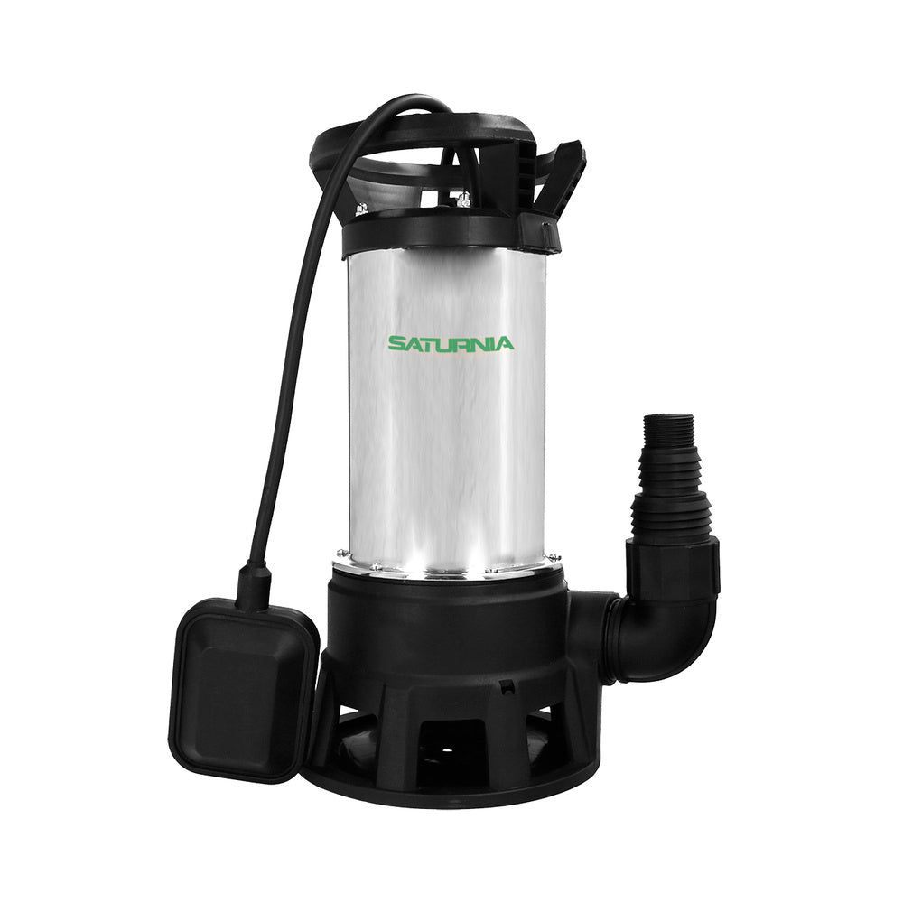 Bomba aguas sucias sumergible inoxidable 1.300 w. 25.000 lts/hora, profundidad 7 m, elevación 11 m partículas max. Ø 38 mm
