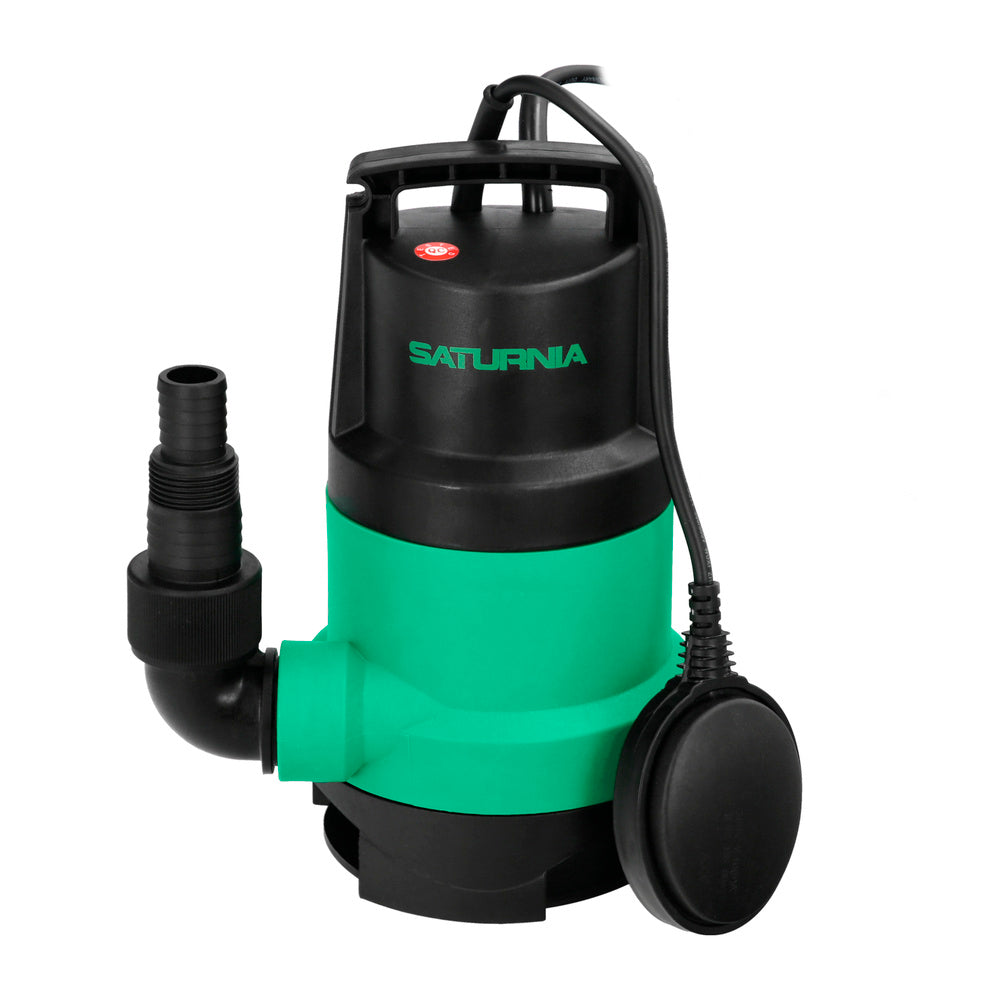 Bomba aguas sucias sumergible 450 w. 8.000 lts/hora, profundidad 5  m, elevación 5,5 m Partículas max. Ø 30 mm