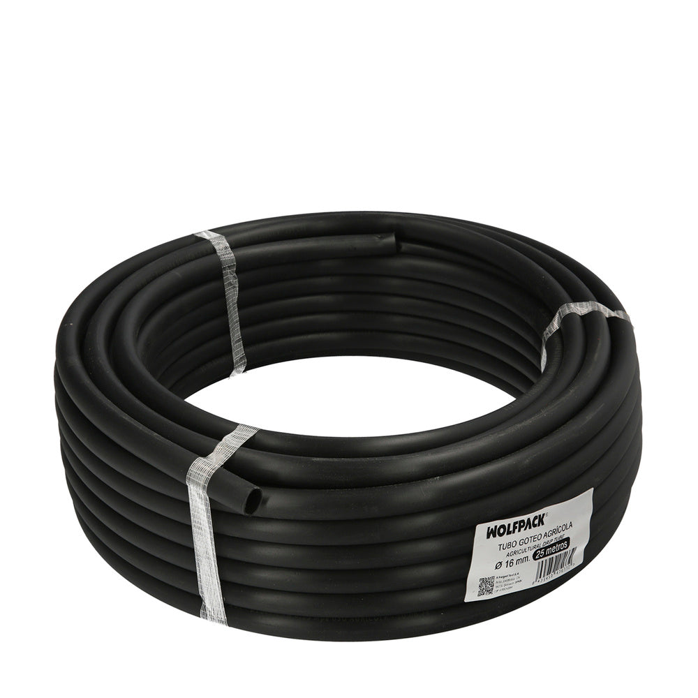 Tubería de riego por goteo ø 16 mm espesor tubo 1,2 mm uso agrícola 25 metros