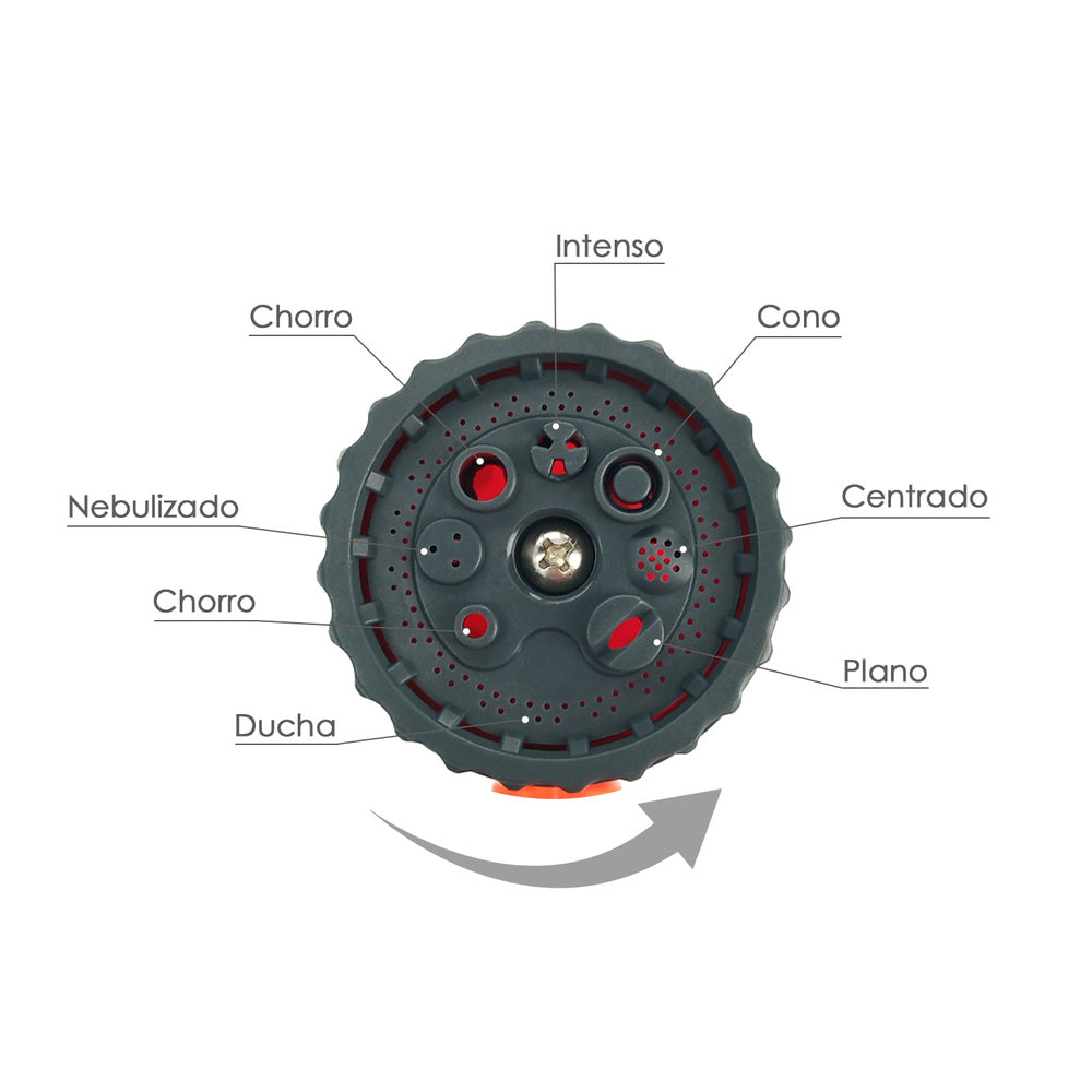 15m self-coiling extendable hose with spray gun and connectors