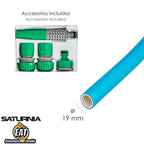 Mangueira tricotada anti-torção azul ø 19 mm rolo 15 metros. Com acessórios, mangueira anti-torção, mangueira sem vincos,