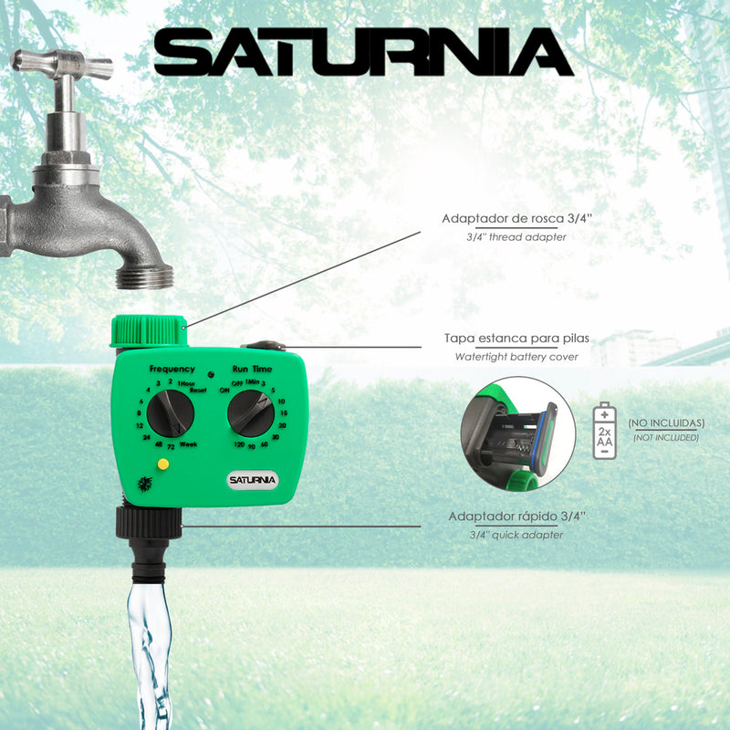 Programador riego analogico / mecánico de grifo con 1 salida 3/4"