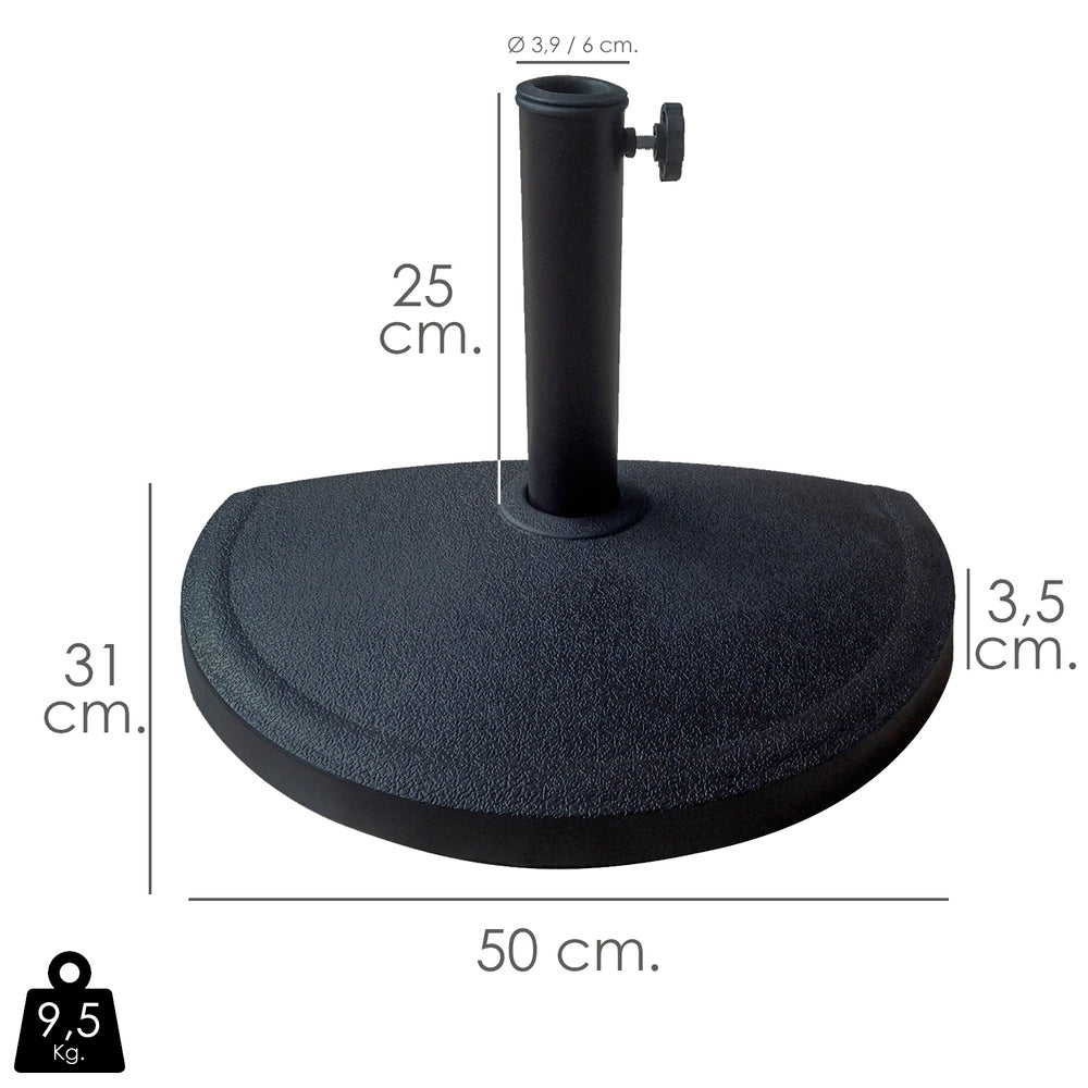 Parasol base for wall 50x31x25 cm