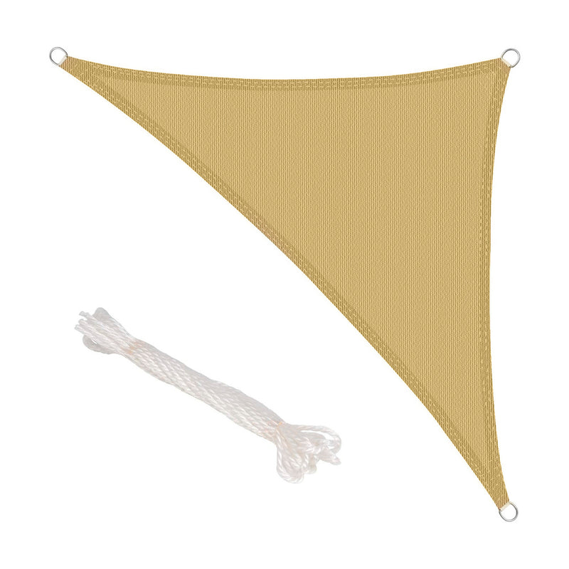 Toldo vela sombra jardín triangular 3,6x3,6x3,6 metros beige