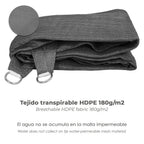 Vela de sombreamento triangular para jardim, 3,6 x 3,6 x 3,6 metros, cinzenta