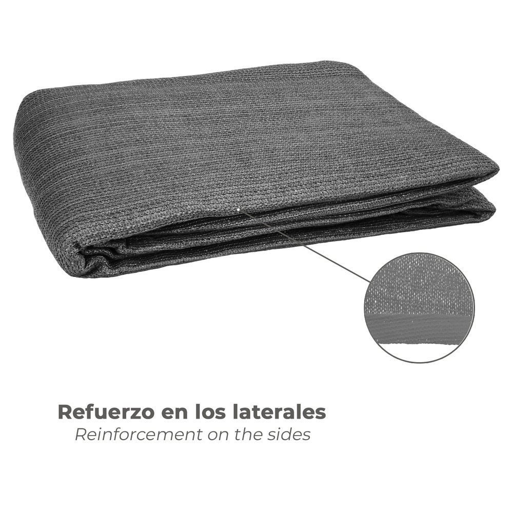 Vela de sombreamento triangular para jardim, 3,6 x 3,6 x 3,6 metros, cinzenta