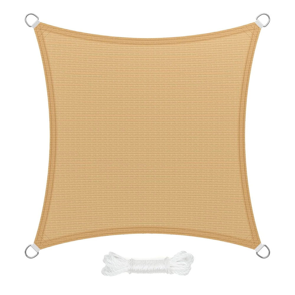 Toldo vela sombra jardín cuadrada 3,6x3,6 metros beige