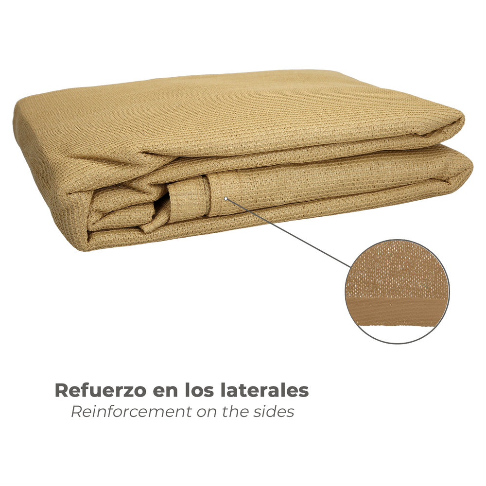 Square garden shade sail 3.6x3.6 meters beige