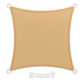 Square garden shade sail 3.6x3.6 meters beige