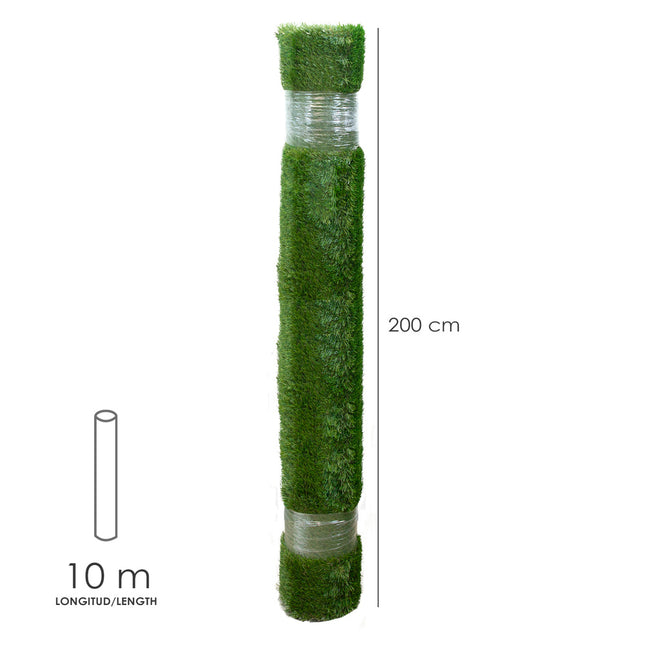 Cesped artificial 33 mm. rollo 2x10 metros. césped moqueta para interior y exterior. jardín, terraza, balcón. uso domestico