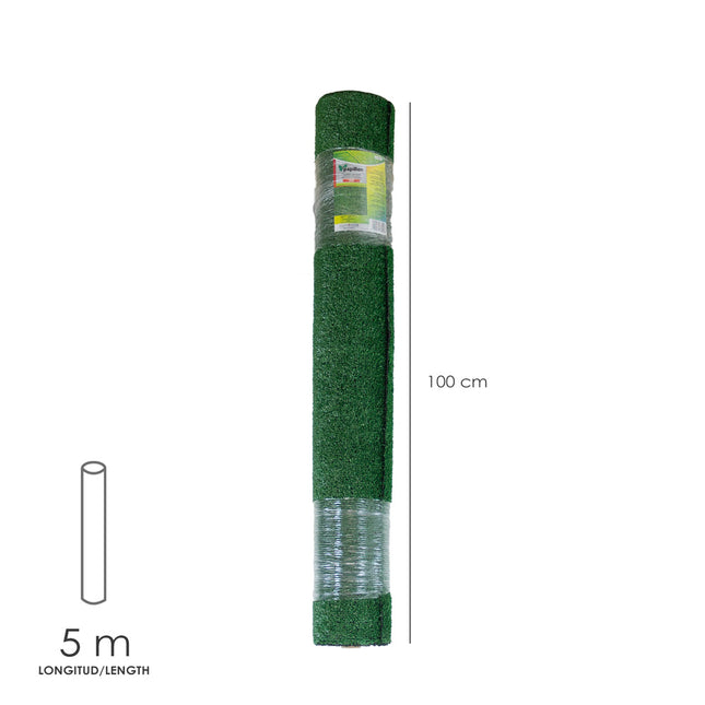 Cesped artificial 7 mm. rollo 1x5 metros. césped moqueta para interior y exterior. jardín, terraza, balcón. uso domestico