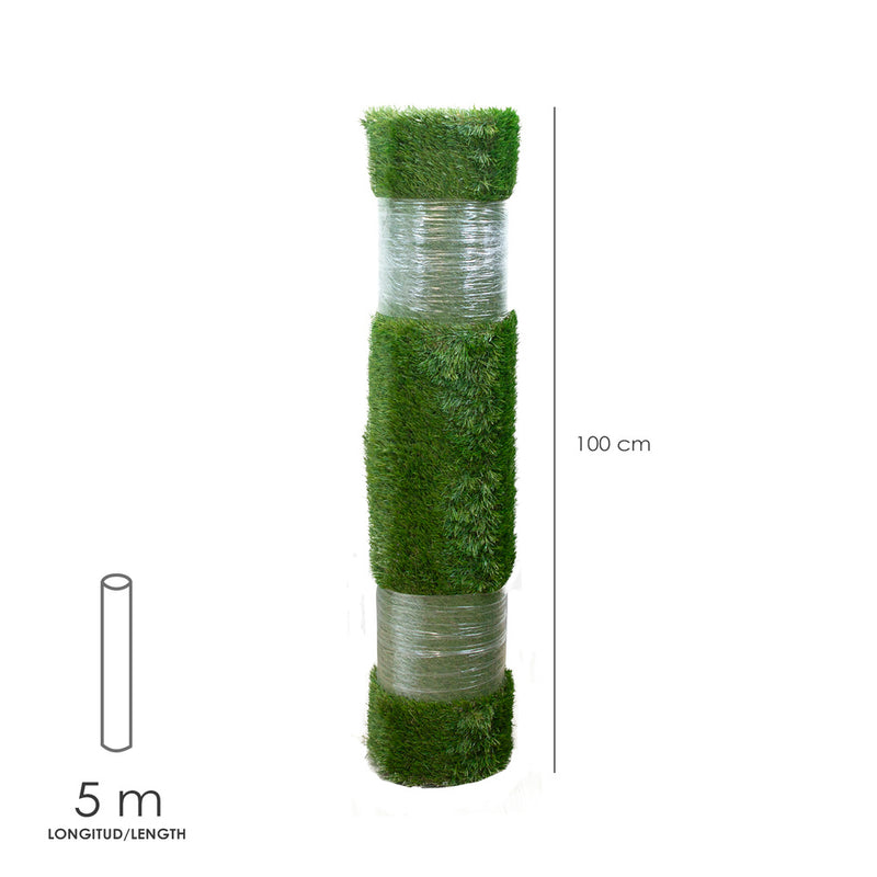 Cesped artificial 33 mm. rollo 1x5 metros. césped moqueta para interior y exterior. jardín, terraza, balcón. uso domestico
