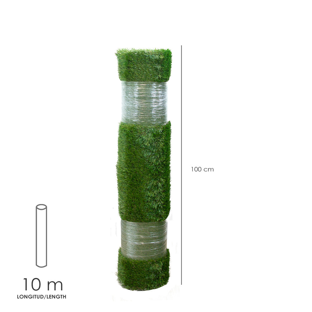 Artificial turf 12 mm roll 1x10 meters. Carpet grass for indoor and outdoor use. Garden, terrace, balcony. Domestic use.