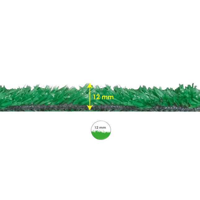 Cesped artificial 12 mm. rollo 1x25 metros. césped moqueta para interior y exterior. jardín, terraza, balcón. uso domestico