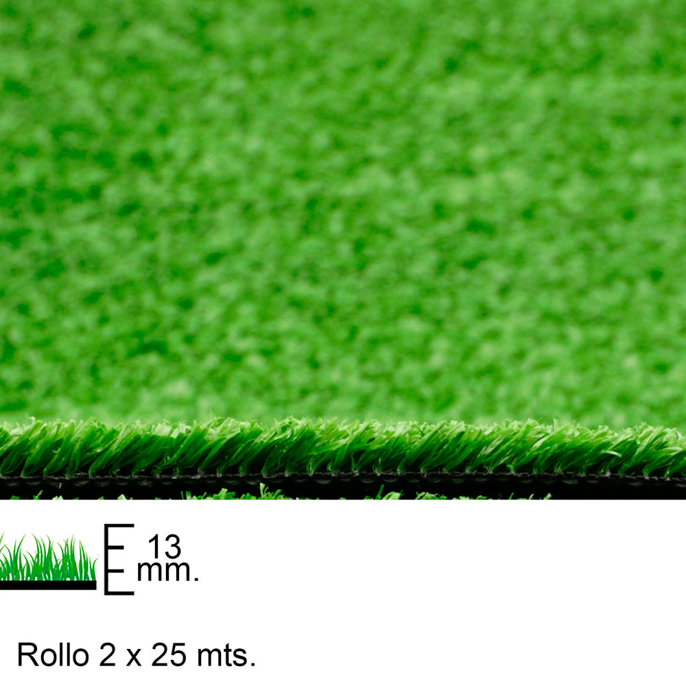 Artificial grass 13 mm roll 2 x 25 meters. Domestic use
