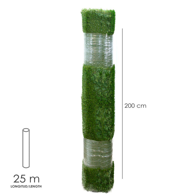 Cesped artificial 12 mm. rollo 2x25 metros. césped moqueta para interior y exterior. jardín, terraza, balcón. uso domestico
