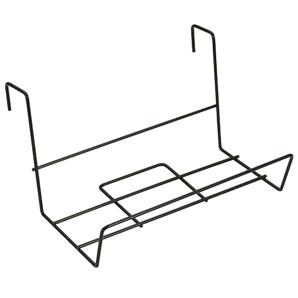 Balcony planter support black plastic-coated steel 41x18 cm