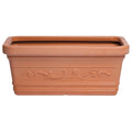 Saturnia rectangular resin planter, terracotta, resistant, ideal for outdoors, 80x40cm