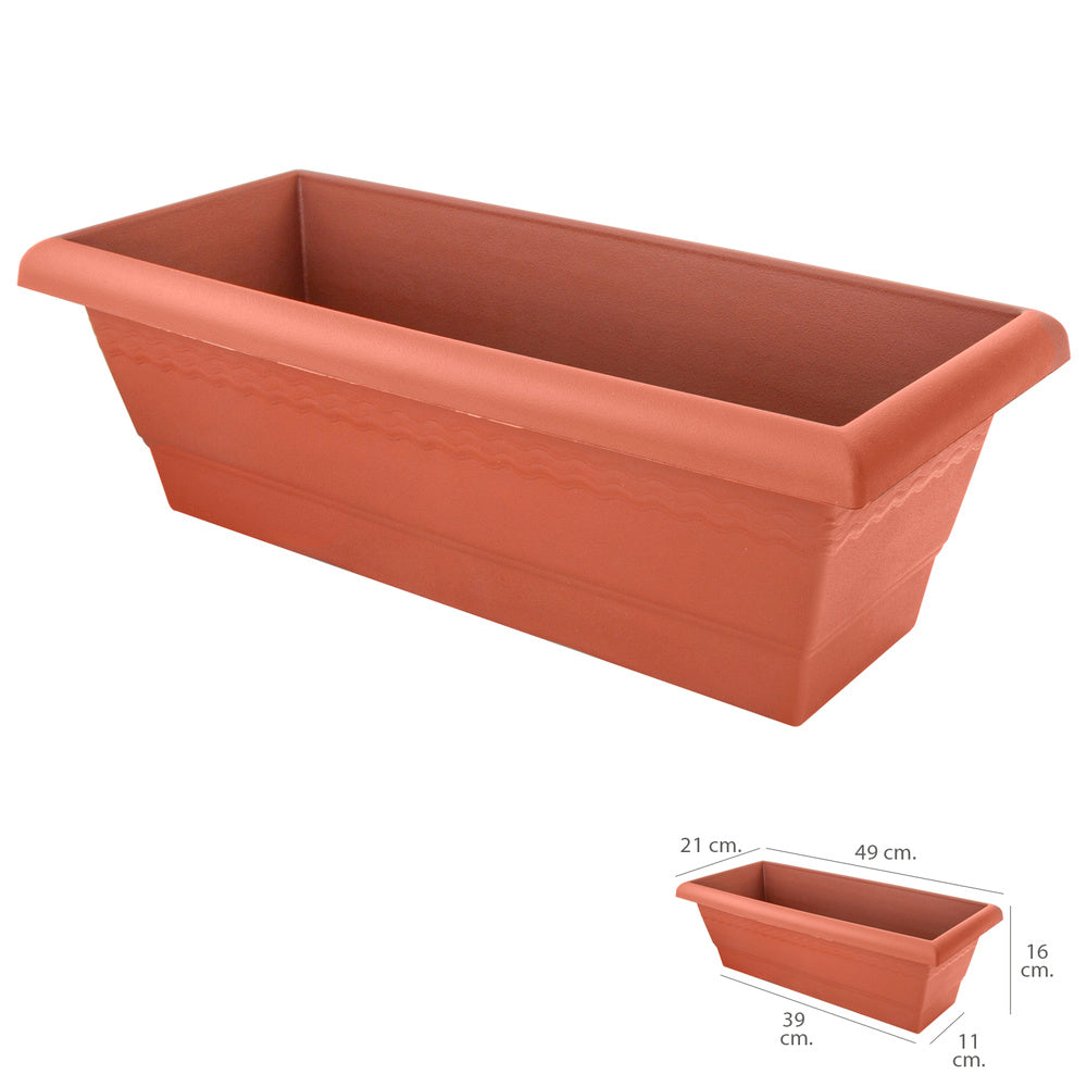 Balcony planter Saturnia 49x21x16 cm