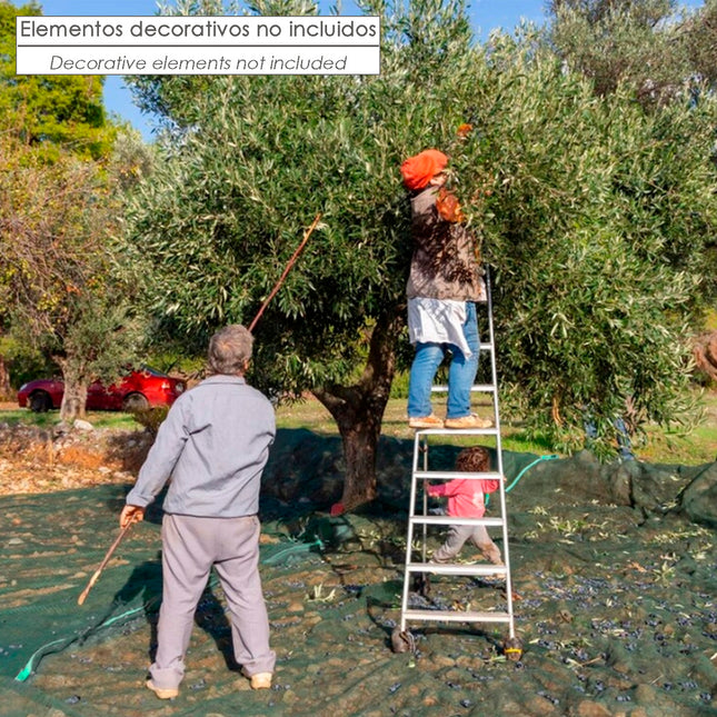 Mantas aceituna 4 x 8 metros. multiusos 100% hdpe gramaje 90 gr/m2. reforzada, con ojales, mantos aceituna, fardos aceituna,