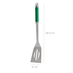 Conjunto de 3 acessórios para churrasco (espátula, pinça e garfo) 34,5 cm