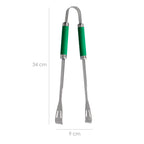 Conjunto de 3 acessórios para churrasco (espátula, pinça e garfo) 34,5 cm