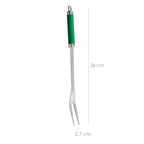 Conjunto de 3 acessórios para churrasco (espátula, pinça e garfo) 34,5 cm