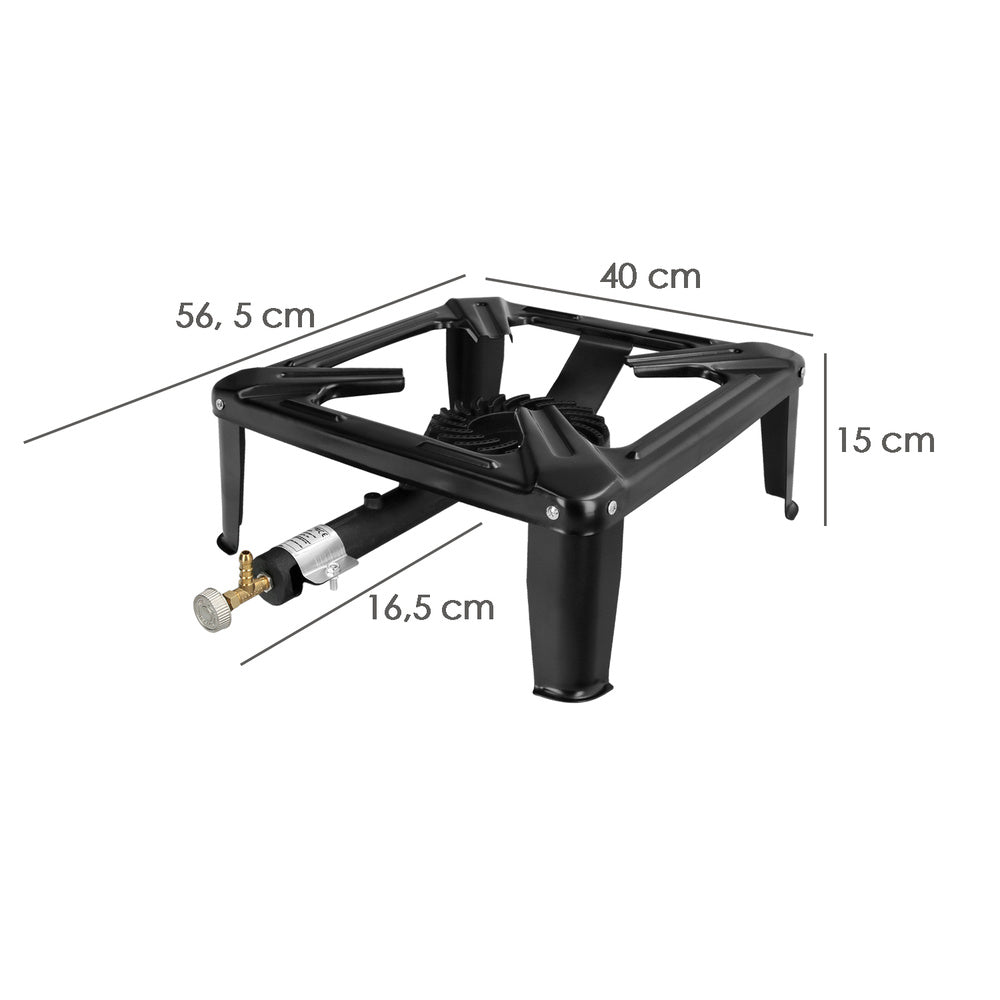 Gas stove 4 feet 40x40 cm power 7,000 watts.