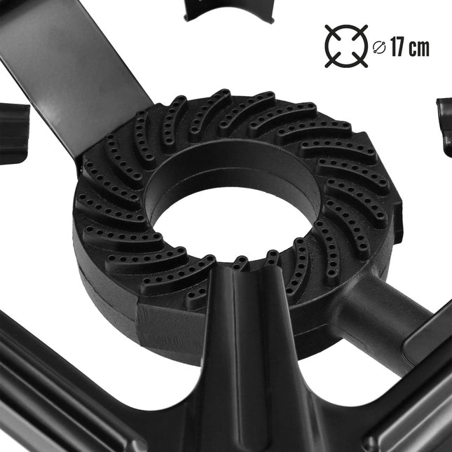 Hornillo gas 4 pies 40x40 cm. potencia 7.000 watts