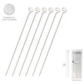 Pinchitos acero inoxidable grandes 40 cm (blíster 6 unidades) saturnia