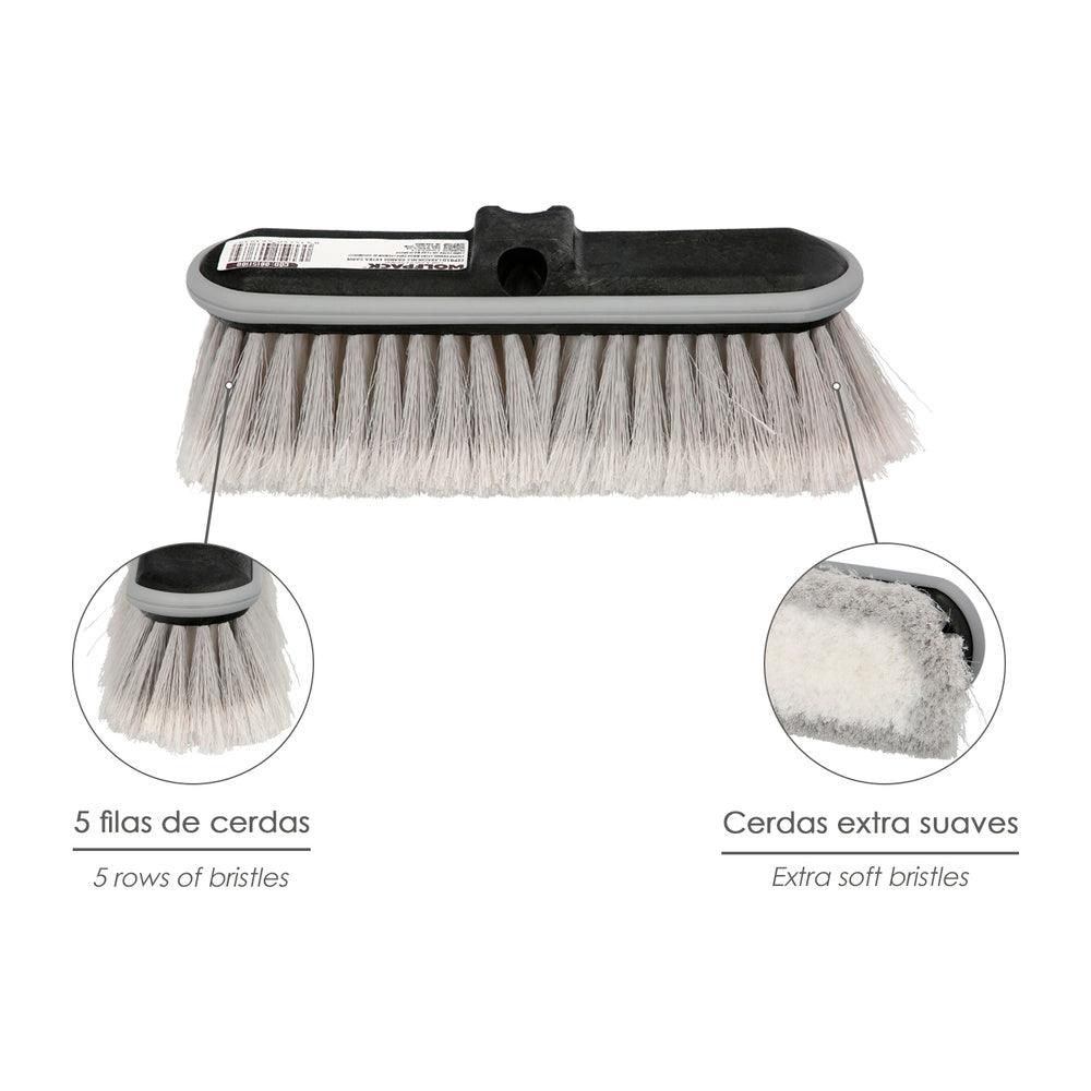 Large extra soft car wash brush 28x9.5 cm with rubber protector. Cleaning for cars, trucks, motorcycles, vans