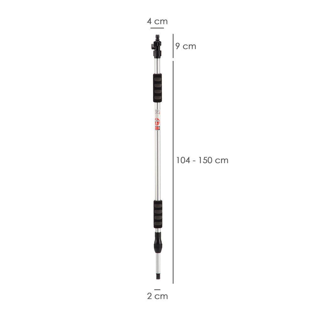 Metal aluminum handle for car wash brush. Size from 100 to 150 cm.