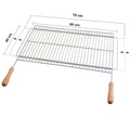Extensible barbecue grill 60/70x40cm galvanized