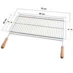 Extensible barbecue grill 60/70x40cm galvanized