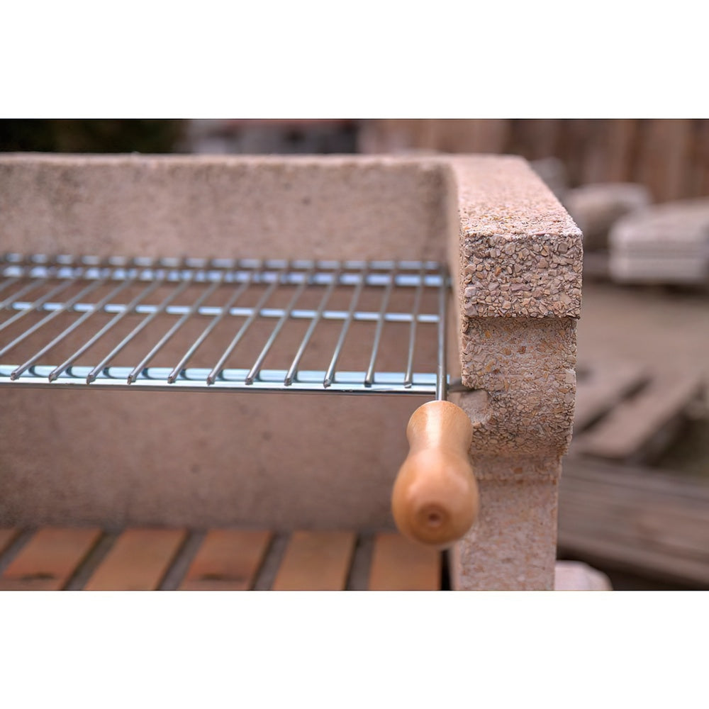 Grelha extensível para churrasco 60/70x40cm zincada