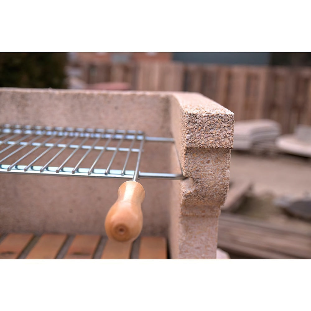 Extensible barbecue grill 60/70x40cm galvanized