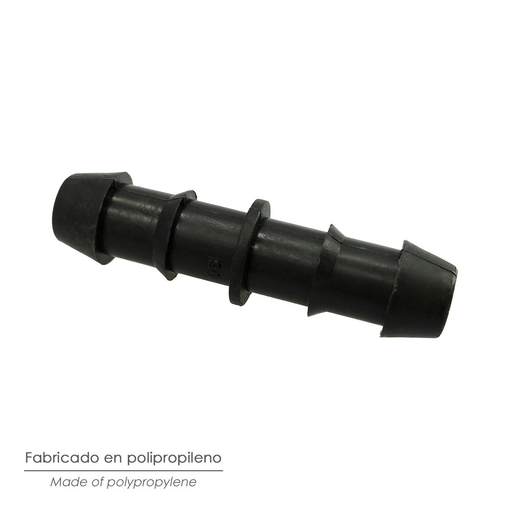 Enlace simple para tuberías goteo ø 16 mm (bolsa 100 piezas) riego por goteo, microaspersión, riego por nebulización