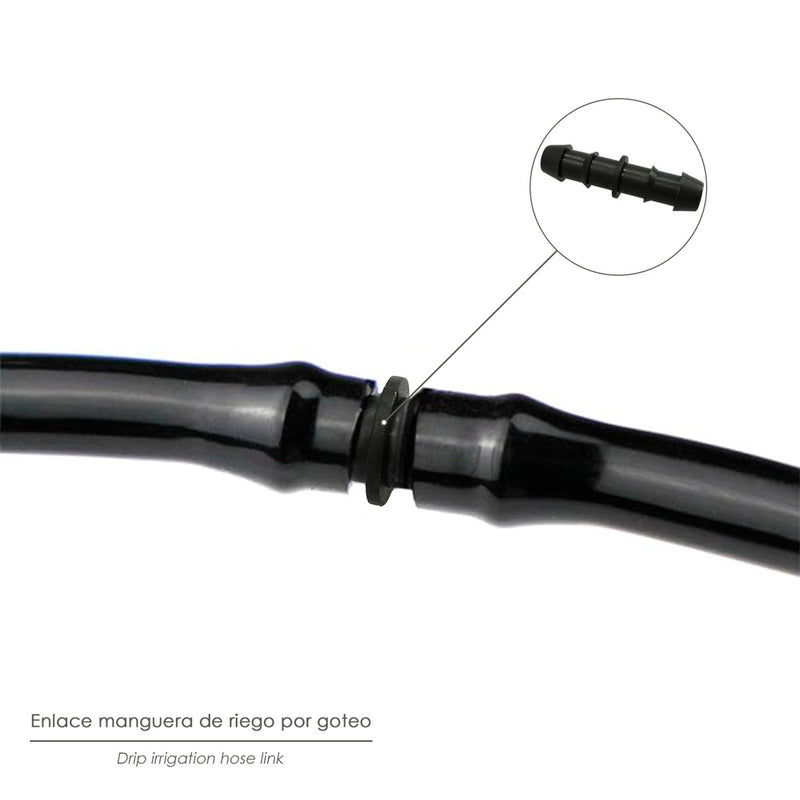 Enlace simple para tuberias goteo ø 16 mm. (bolsa 100 piezas) riego por goteo, microaspersión, riego por nebulizacion