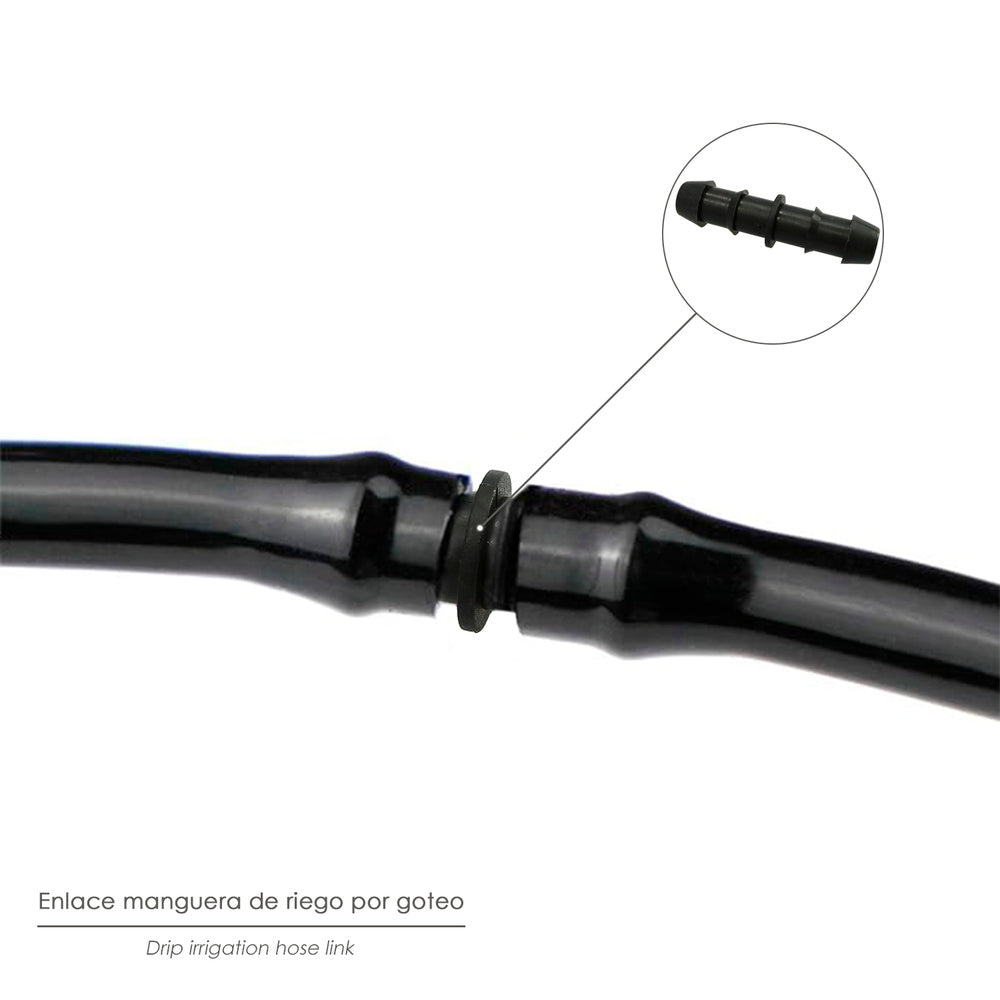 Enlace simple para tuberías goteo ø 16 mm (bolsa 100 piezas) riego por goteo, microaspersión, riego por nebulización