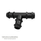 Tê simples para tubagem de gotejamento ø 16 mm (saco de 100 peças) rega gota a gota, microaspersão, rega por nebulização